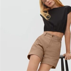 Everlane High-Waist Women's Shorts in Tan